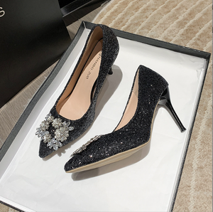 <span class=keywords><strong>Scarpe</strong></span> eleganti da donna stile francese eleganti da <span class=keywords><strong>sera</strong></span> con fibbia di cristallo <span class=keywords><strong>scarpe</strong></span> da sposa con strass <span class=keywords><strong>per</strong></span> matrimoni <span class=keywords><strong>scarpe</strong></span> lucide - Product Image 2