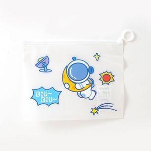 Cartoon Astronaut <b>Document</b> <b>Bag</b> Waterproof Zipper Rectangle Student Storage <b>Bag</b> For School Use - Product Image 5
