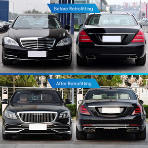 ชุดแต่งรถยนต์ W221 ปี 2006-2013 อัพเกรดเป็นรุ่นปี 2020 ชุดแต่งหรูหรา ประกอบด้วยกันชนหน้า-หลัง สเกิร์ตข้าง ฝากระโปรงหน้า ท่อไอเสีย สำหรับรถเบนซ์ S-Class - Product Image 2
