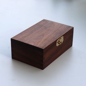 Black Walnut Wood <b>Storage</b> <b>Box</b> Rectangle Mortise And Tenon Desktop Jewelry <b>Box</b> - Product Image 2