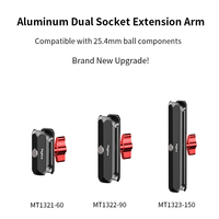 Support de fixation à rotule en alliage d'aluminium de 1 pouce (25 mm) pour accessoires de téléphone RAM Mount et adaptateur moto