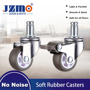 Ruota Girevole Silenziosa Personalizzabile da 4 Pollici per Letto Ospedaliero, in TPR Morbido, per Mobili da Pranzo in Legno, Resistente, 50 mm con Freno - Product Image 2