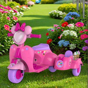 2025ใหม่รถ<span class=keywords><strong>มอ</strong></span>เตอร์ไซค์แบตเตอรี่ไฟฟ้ารูปการ์ตูนสีชมพูและสีน้ำเงินพร้อมถังด้านข้างรถของเล่น<span class=keywords><strong>เด็ก</strong></span>นั่งบนรถ - Product Image 4
