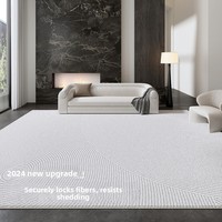 Tapis géométrique moderne en fausse fourrure de cachemire, résistant à l'eau et aux taches, facile d'entretien, pour salon et chambre à coucher