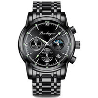 POEDAGAR Montre Homme de Haute Marque, à Quartz Tendance en Acier Inoxydable, 3 Aiguilles, Vente Chaude, Étanche, Décontractée et Sportive