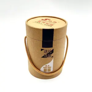 Cardboard Tube with Rope Handle Paper Packaging Box Cardboard Tube For Papers With String