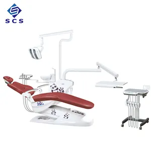 Safety Dental Chair with Colorful Leather Multiple Choice with Surgical Lamp Children Dental Equipment