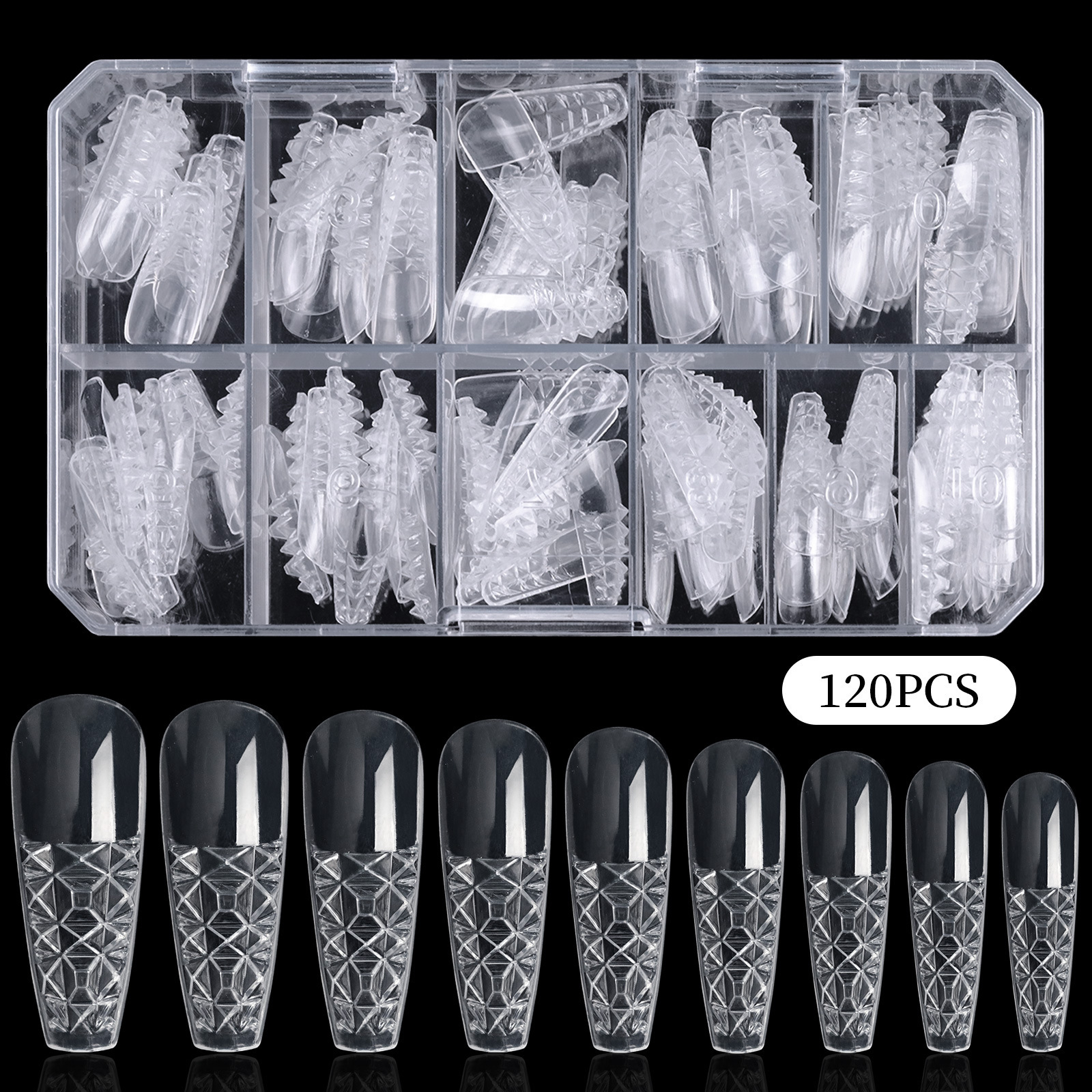 Clear Acrylic False Nail