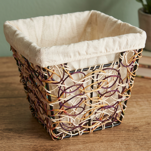 Panier de rangement en rotin vietnamien naturel, fait main, écologique, de haute qualité, couleur personnalisable, modèle MKR-BWF00002B, accepte les commandes personnalisées - Product Image 3