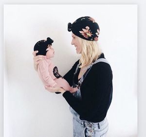 Gorros con estampado de leopardo para mamá <span class=keywords><strong>y</strong></span> bebé, <span class=keywords><strong>turbante</strong></span> anudado, gorro para mamá <span class=keywords><strong>y</strong></span> yo - Product Image 3