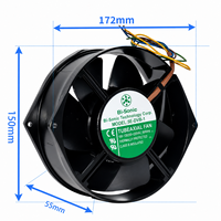 Ventilateur de refroidissement axial AC Bi-Sonic 5E-DVB-1 172x150x55mm, double tension 100-120V/200-230V, 4 fils, pour armoire industrielle, ventilateur 17255