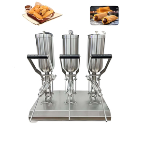 Machine manuelle à 3 réservoirs pour le remplissage de beignets et churros, en acier inoxydable de qualité alimentaire, injecteur de confiture de fruits, crème et sauce chocolat pour boulangerie - Product Image 2