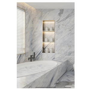 Lujo pulido decoración del hogar Calacatta <span class=keywords><strong>Manhattan</strong></span> mármol piedra losa azulejos - Product Image 1