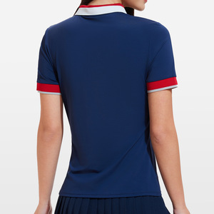 เสื้อโปโลแขนสั้นสำหรับเล่นเทนนิสและกอล์ฟ, ระบายอากาศได้ดีสไตล์ลำลองเสื้อยืดฟิตเนสเข้ารูปสำหรับผู้หญิง - Product Image 2