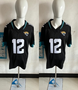 アメリカンフットボールの卸売縫製ジャージ 新シーズン # 16 ローレンス # 12 ハンター ジャクソンビル ジャガーズ 刺繍入りジャージ - Product Image 4