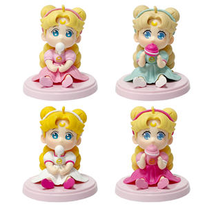 Figurines PVC mignonnes version Q Sailor Moon Tsukino Usagi enfance 10cm en vrac faible MOQ pour l'affichage en magasin, les cadeaux de fête et la revente - Product Image 1