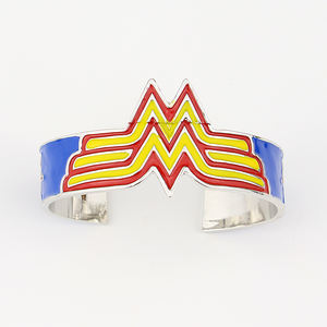 Pulsera de cristal con Logo de Wonder Woman para mujer, brazalete con abalorio de cristal, regalo para chica - Product Image 4