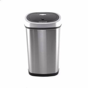 سلة مهملات كبيرة الحجم من الفولاذ المقاوم للصدأ مع مستشعر - Product Image 1