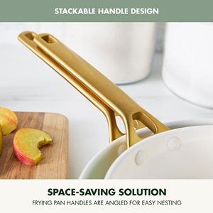 Thiết kế mới gốm không dính <span class=keywords><strong>Cookware</strong></span> <span class=keywords><strong>Set</strong></span> <span class=keywords><strong>SS</strong></span> xử lý đáy đôi chảo cho nấu ăn chịu nhiệt nhà bếp súp chậu thủy tinh nắp - Product Image 4