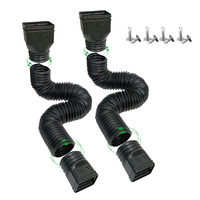Extensions de gouttière en PEHD durables et légères, vente directe d'usine, pour drainage extérieur de l'eau de pluie, tuyau de drainage flexible