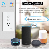 Enchufe de Pared Inteligente Universal para EE. UU. con Certificación ETL FCC, Control por Aplicación Tuya y Smart Life, Compatible con Alexa y Google Assistant, 15A 16A, Vidrio Templado
