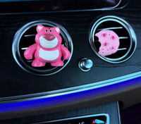 Diffuseur de parfum en pierre de gypse pour grille d'aération de voiture, motif ours de dessin animé mignon, à clipser, parfum longue durée pour l'intérieur du véhicule