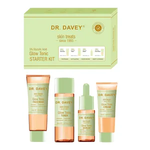 DR.DAVEY-Kit completo de cuidado Facial 4 en 1, gel de lavado Facial, tóner, suero, crema Facial