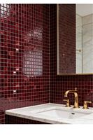 Mosaico de Vidrio de 15x15 mm con Patrón de Hielo, Apto para Paredes Interiores, Baños, Piscinas y Paredes de Fondo