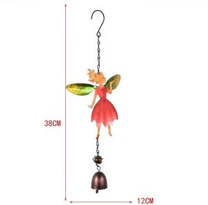 Carillon éolien moderne en verre, motif fée et ange, coloré, à suspendre, pour décoration de jardin, extérieur, cour, patio et maison - Vente en gros fabricant - Product Image 3