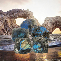 Pierres brutes de labradorite naturelle, cristaux bruts de labradorite bleue chatoyante, vente en gros de pierres précieuses brutes pour la guérison