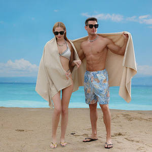 Beach <b>Towel</b> Custom Summer Rectangle Large Bath <b>Towels</b> High Quality Quick Dry Sand-Free Solid Color <b>Microfibre</b> Eco-Friendly - Product Image 3