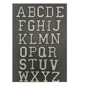 Letras Termoadhesivas <span class=keywords><strong>de</strong></span> 2.5 Pulgadas con Pedrería, 2 <span class=keywords><strong>Colores</strong></span>, Estilo Universitario, Listas para Planchar - Product Image 1