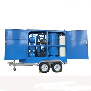 Weather Proof Enclosure Mounted Trailer Dual Stage Vacuum Transformer Oil Purifier