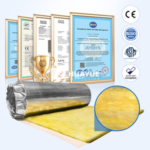 HUAYUE 60mm R1.3 Anticon Couverture d'isolation <span class=keywords><strong>de</strong></span> toiture Rouleau <span class=keywords><strong>de</strong></span> fibre <span class=keywords><strong>de</strong></span> <span class=keywords><strong>verre</strong></span> léger - Product Image 4