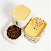 Distributeur automatique de nourriture et fontaine à eau grande capacité, prêt pour les voyages, pour chats et chiens