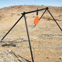 Système de cible de tir polyvalent pour l'extérieur, cible de gong en plastique rond de 8 pouces, système de cible de tir pour arc composé - LIETU LT-A060