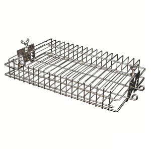 Panier de rôtissoire en acier inoxydable 304, robuste, pour camping extérieur, avec trou de 14 mm et profondeur réglable - Product Image 2