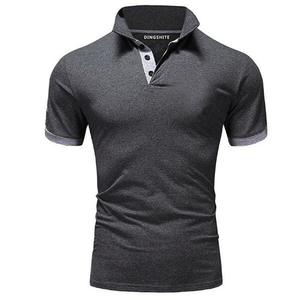 Nuova <span class=keywords><strong>Polo</strong></span> da Uomo Estiva alla Moda con Logo Personalizzato, Abbigliamento da Lavoro a Maniche Corte, Tinta Unita Bianca - Product Image 5