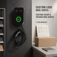 Station de recharge domestique pour véhicules électriques 7KW 11KW 22KW Type 2 Câble 5m RFID APP Bluetooth IP65 OEM Wallbox pour voitures électriques