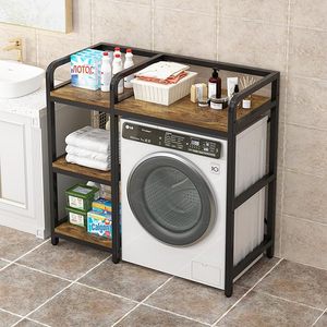 <span class=keywords><strong>Scaffale</strong></span> a 4 livelli per bagno, mobiletto salvaspazio per lavatrice, scaffalatura multiuso per asciugabiancheria - Product Image 5