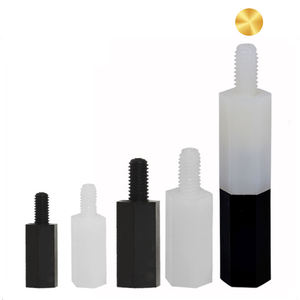 Venta caliente al por mayor negro blanco macho y hembra tornillo de plástico hexagonal negro Nylon PCB separador espaciadores negros - Product Image 4