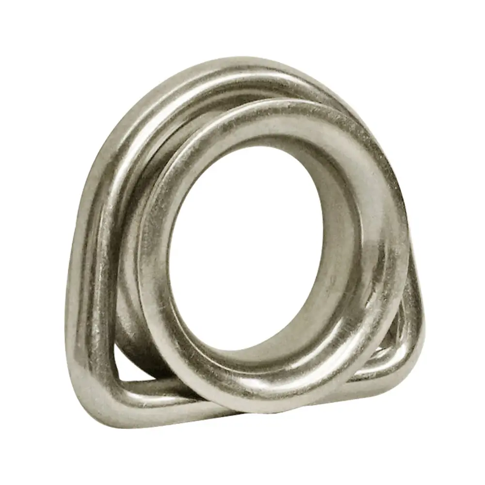 Dee Ring Thimble Stainless Steel Type 316 10 x 65mm (3/8" x 2 9/16") D Ring With Thimble