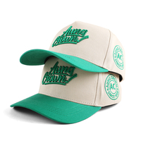 Gorra de Béisbol de Algodón de 5 Paneles de Alta Calidad con Logotipo Bordado en 3D Personalizado, Gorras de Béisbol de Dos Tonos