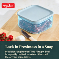 Stoples Kaca Pyglass dengan Tutup PE, Wadah Penyimpanan Kaca Serbaguna untuk Teh Kopi Kacang Bumbu Kering Penggunaan Penyimpanan Dapur