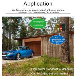 مبيد للحيوانات في المزارع الخارجية أمن الخفافيش مبيد للحيوانات بالطاقة الشمسية جهاز إنذار شمسي مع أصوات طلقات نارية ونباح للكلاب - Product Image 5