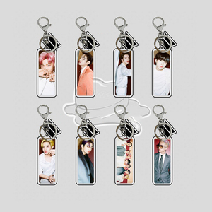 Spot Wholesale Acrylic UV Cartoon Fashionable Transparent Double Key Chain for Youth Group Butter Album Star Peripheral Series - Product Image 1