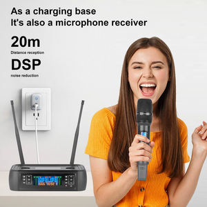 S200 אנטי מיילל אלחוטי מיקרופון דינמי מיקרופון עם טעינה מגנטית לשירת קריוקי - Product Image 5