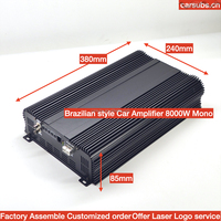 Amplificateur de subwoofer de voiture RMS 8000W brésilien 1 ohm stable, amplificateur de voiture monoblock à gamme complète, médium-grave, classe D