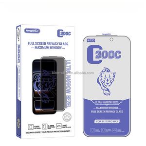 Protection d'écran en <span class=keywords><strong>verre</strong></span> anti-statique ESD 300C à couverture intégrale 0,55 mm, grand arc, ultra-fin, avec confidentialité pour iPhone 17 13 12 Pro Max - Product Image 1