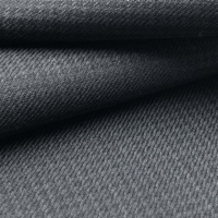 Tissu en cachemire noir 30% laine 70% polyester pour costumes, vestes et manteaux - Fil de laine résistant aux plis